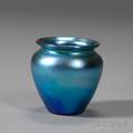 Steuben Blue Aurene Vase