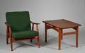Scandinavian Design Lounge Chair and Dux End Table