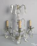 Cut glass 3arm chandelier