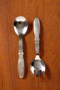 Georg Jensen Cactus Pattern Serving Spoon and Fork
