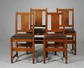 Four L  JG Stickley Dining Chairs