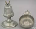 American pewter 2wick alcohol burner 19th c