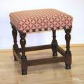 New England William  Mary maple stool ca 1730