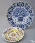 Blue and white Delft charger 18th c