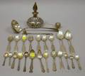Group of Coin Sterling and Silver Plated Silver Flatware and Decorative Items