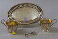 Four Pieces of Sterling Silver and Silver Plated Tableware