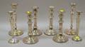 Three Sets of Sterling Silver Candlesticks