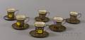 Gorham Sterling Silver and Lenox China Demitasse Service for Six