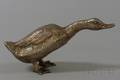 Chinese Figural Silver Plated Duck