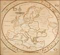 Framed Schoolgirl Embroidered Map of Europe