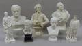 Seven Parian and Bisque Historical Busts and Figures