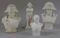 Three Parian Napoleon Busts and a Figure