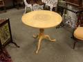 Charles X Style Fruitwood and Motherofpearl Inlaid Tripod Table