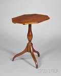 Federal Octagonal Inlaid Mahogany Tilttop Candlestand