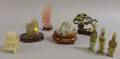 Eight Small Asian Carved Jade and Hardstone Figures