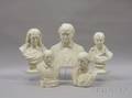 Five Parian Historical and Character Busts