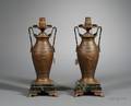 Pair of Classical Revival Bronze Lamp Bases