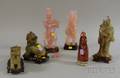 Five Asian Carving Jade and Hardstone Figures