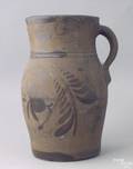 Western Pennsylvania redware pitcher 19th c