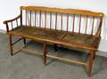 Windsorstyle Maple Spindleback Deacons Bench with Woven Rushinset Panel Seat
