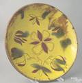 Pennsylvania sgraffito redware plate ca 1800