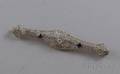 Art Deco 14kt White Gold and Gemstone Lacework Bar Pin