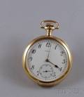 Swiss 14kt Gold 17jewel Agassiz Open Face Pocket Watch