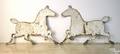 Pair of sheet iron horse weathervanes
