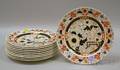 Set of Ten Ashworth Bros Asianstyle Decorated Ironstone Plates