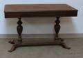 Neoclassicalstyle Partebonized Mahogany and Mahogany Veneer Doublepedestal Console Table with Drawer