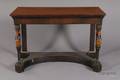 Continental Empirestyle Mahogany Veneer Ebonized and Painted Console Table
