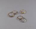 Five Art Deco and Art Moderne 14kt Gold and Diamond Rings