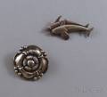 Two Georg Jensen Denmark Sterling Silver Brooches