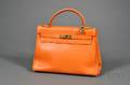 Orange Leather Kelly Handbag Hermes