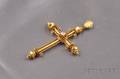 Etruscan Revival Gold and Diamond Pendant Cross