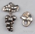 Two Sterling Silver Brooches Georg Jensen