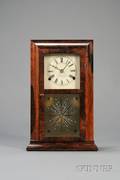 Rosewood Miniature Reverse Ogee Shelf Clock by Smith  Goodrich
