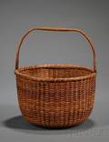Woven Cane Nantucket Basket