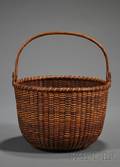 Woven Cane Nantucket Basket