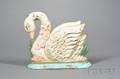 Polychromepainted Cast Iron Swan Doorstop