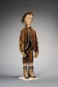 Carved and Painted Wooden Ventriloquists Dummy