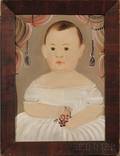 William Matthew Prior American 18061873 Portrait of a Baby Wearing a White Dress