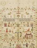 Needlework Adam and Eve Sampler
