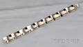 Art Deco 14kt White Gold Enamel Bracelet