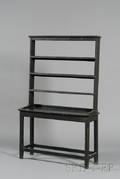 Diminutive Blackpainted Pewter Dresser