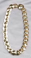 18kt Gold Disc Necklace Robert Lee Morris