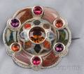 Fine Victorian Scottish Agate and Gemset Brooch