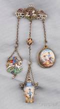 Renaissance Revival Silvergilt and Enamel Chatelaine AustriaHungary