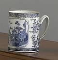 Chinese export blue and white Nanking mug 19th c