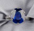 Platinum Burma Sapphire and Diamond Ring